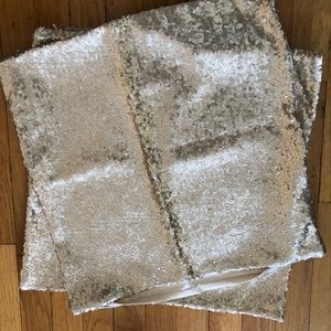 Gold sequin decorative pillow case 17x17